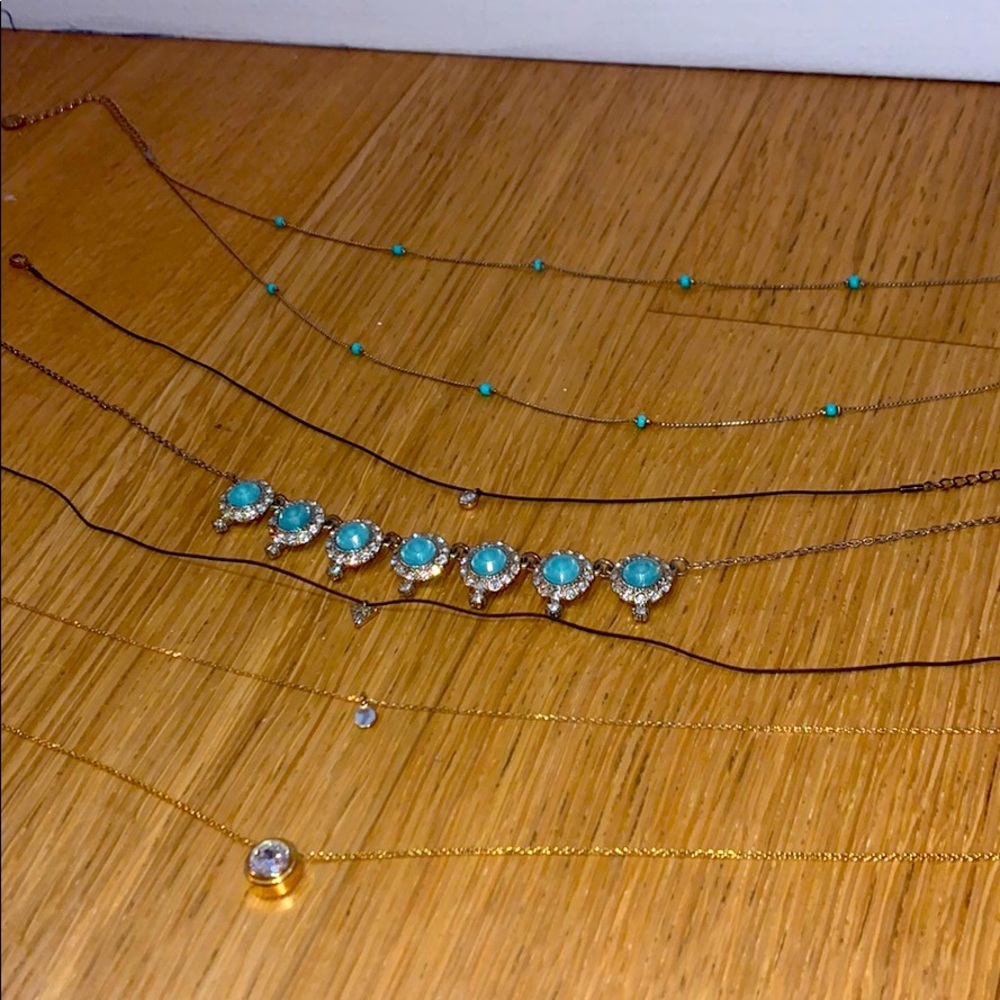 6 Necklace Bundle ❤️🧡💛💚💙💜